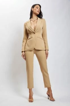 WNT Indie High Waist Pants - Camel Two Piece Sets