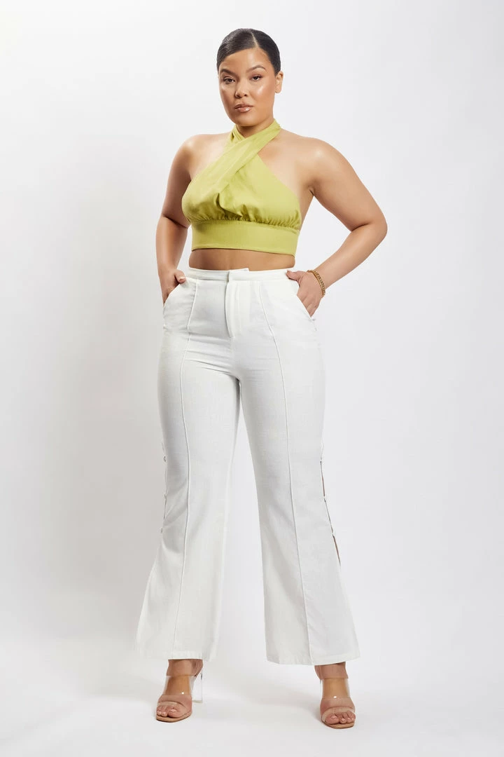 HSH Piper Halter Neck Linen Crop Top - Apple All Tops 10 HSH Piper Halter Neck Linen Crop Top - Apple All Tops
