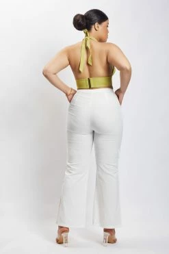 HSH Piper Halter Neck Linen Crop Top - Apple All Tops 28 HSH Piper Halter Neck Linen Crop Top - Apple All Tops