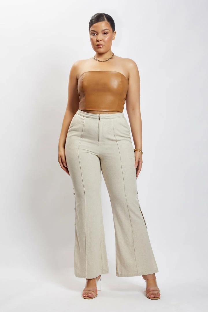 LCH Two Piece Sets Pamela Lace Up Back Top - Dark Tan 7 LCH Two Piece Sets Pamela Lace Up Back Top - Dark Tan