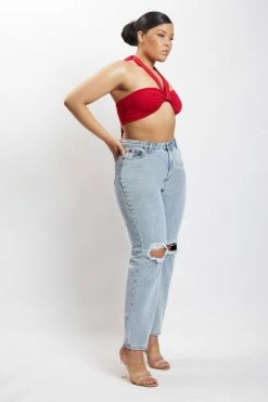 WXI Lea Multi Way Crop Top - Chilli Pepper Two Piece Sets