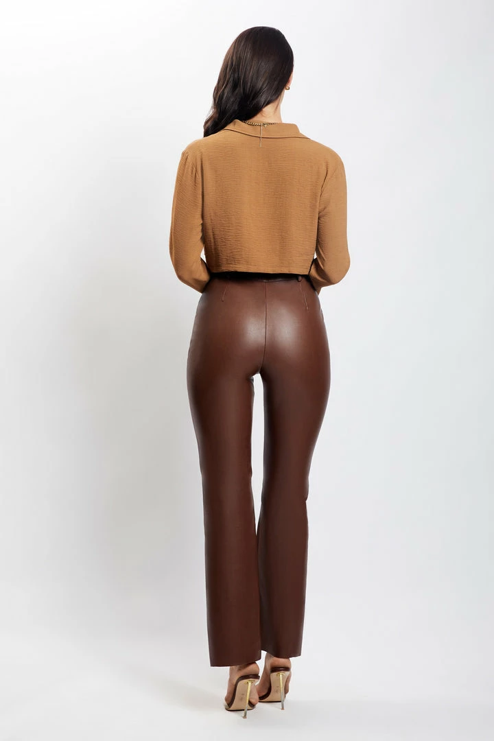 QNG Issy Cropped Shirt - Tan 8 QNG Issy Cropped Shirt - Tan