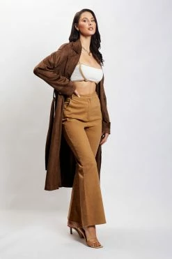 WNG Camilla Suede Trench Coat - Chocolate Coats & Jackets 19 WNG Camilla Suede Trench Coat - Chocolate Coats & Jackets