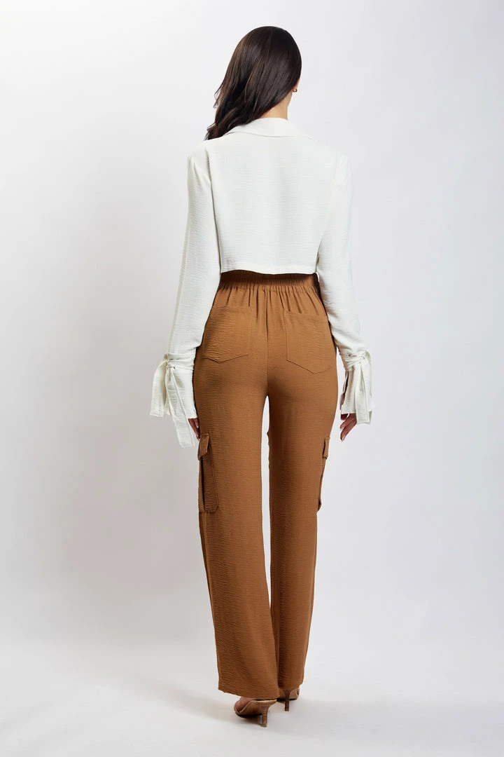 QNG Issy Cropped Shirt - Ivory All Tops 3 QNG Issy Cropped Shirt - Ivory All Tops