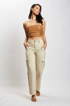 QNG Evangeline Pocket Detail Cargo Pants - Sand All Bottoms 10 QNG Evangeline Pocket Detail Cargo Pants - Sand All Bottoms