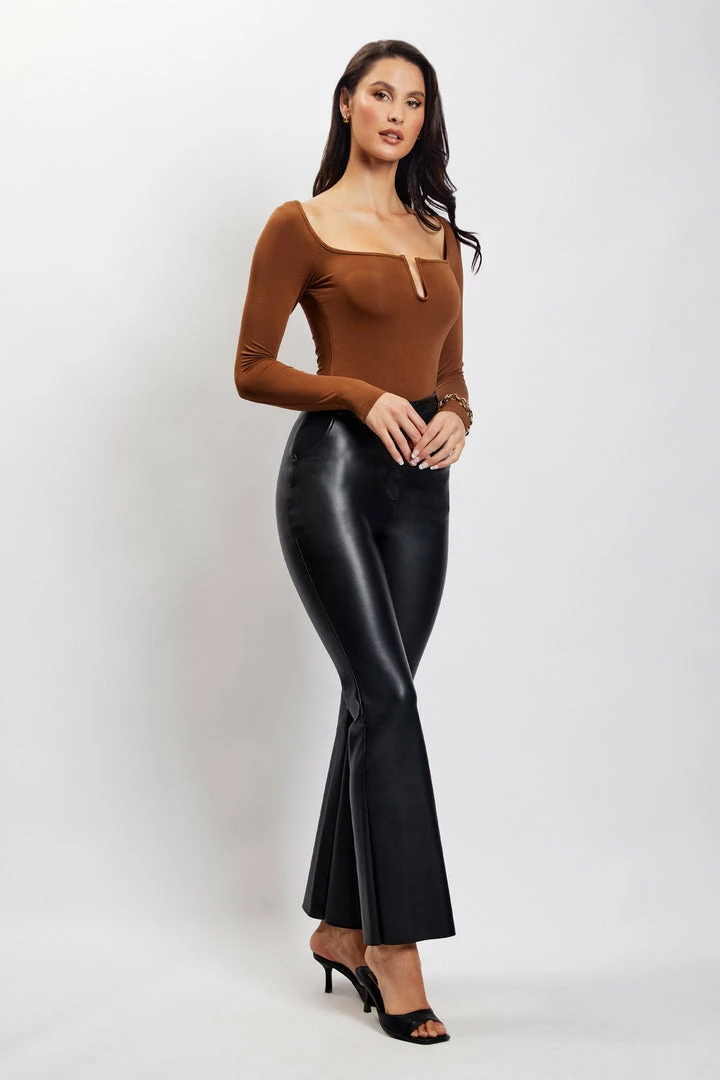 ROM Mya Long Sleeve Bodysuit - Chocolate 5 ROM Mya Long Sleeve Bodysuit - Chocolate