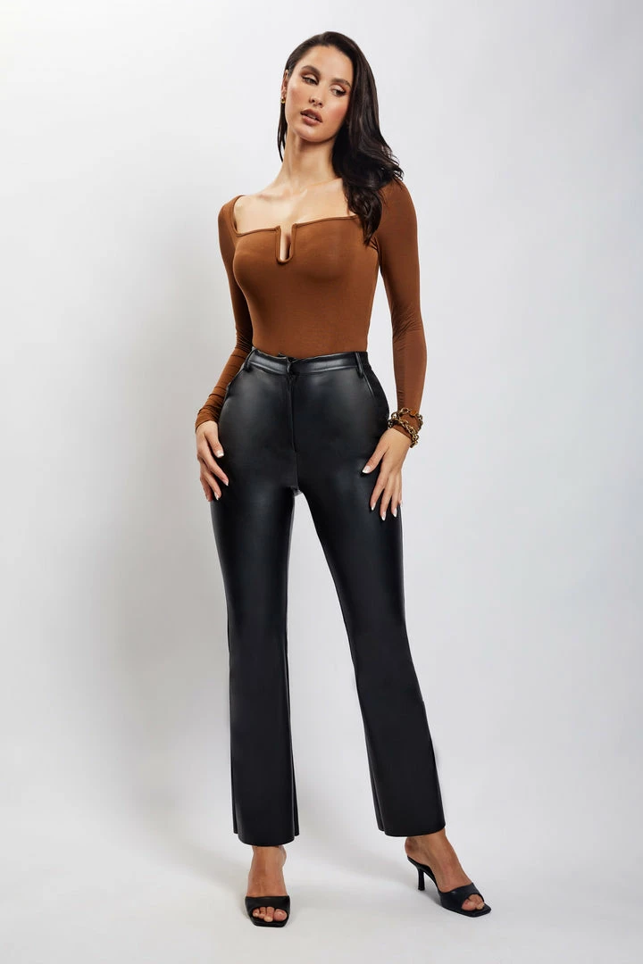 ROM Mya Long Sleeve Bodysuit - Chocolate 3 ROM Mya Long Sleeve Bodysuit - Chocolate