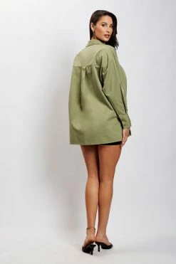 WNT Talia Oversized Shirt - Green