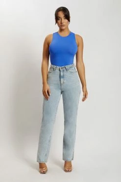 WXI Jordyn Tank Sleeveless Bodysuit - Cobalt Blue All Tops