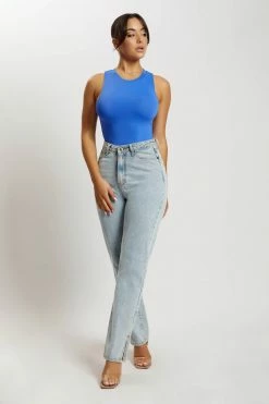 WXI Jordyn Tank Sleeveless Bodysuit - Cobalt Blue All Tops