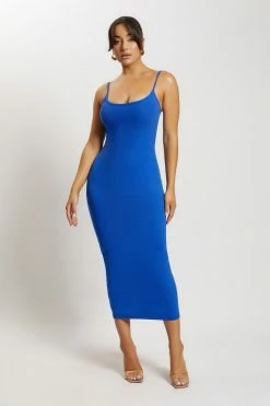 ROM DRESSES Alexis Ribbed Cami Midi Dress - Cobalt Blue 13 ROM DRESSES Alexis Ribbed Cami Midi Dress - Cobalt Blue