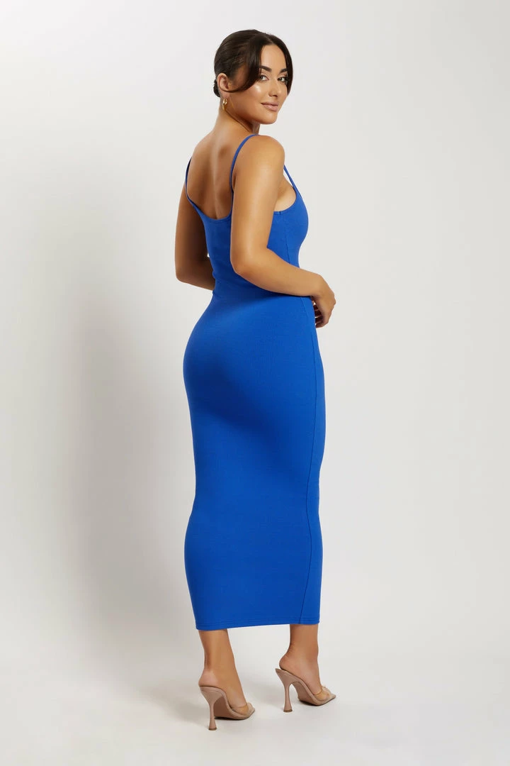 ROM DRESSES Alexis Ribbed Cami Midi Dress - Cobalt Blue 2 ROM DRESSES Alexis Ribbed Cami Midi Dress - Cobalt Blue