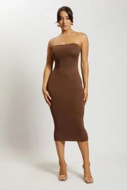 WXI Cassidy Strapless Midi Dress - Chocolate 13 WXI Cassidy Strapless Midi Dress - Chocolate