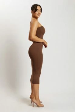 WXI Cassidy Strapless Midi Dress - Chocolate 11 WXI Cassidy Strapless Midi Dress - Chocolate
