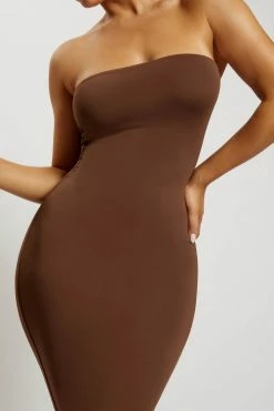 WXI Cassidy Strapless Midi Dress - Chocolate 14 WXI Cassidy Strapless Midi Dress - Chocolate