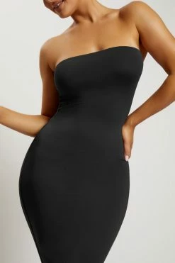 WXI Cassidy Strapless Midi Dress - Black