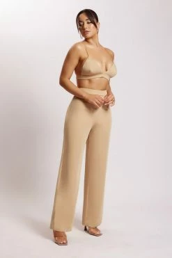 WNG Saskia Straight Leg Trousers - Camel