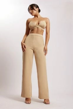 WNG Saskia Straight Leg Trousers - Camel