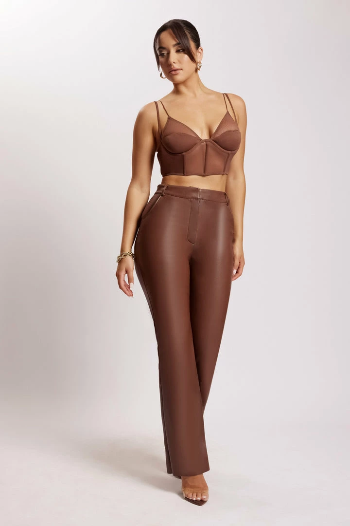 GZH Angelique Demi Cup Mesh Bustier - Chocolate All Tops 5 GZH Angelique Demi Cup Mesh Bustier - Chocolate All Tops