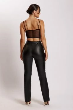 GZH Angelique Demi Cup Mesh Bustier - Black