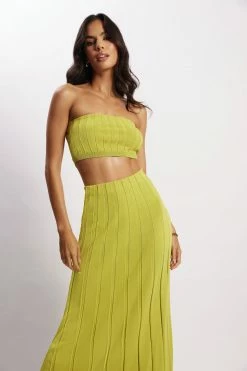 SHN Jasmyn Flute Midi Skirt - Olive Two Piece Sets 14 SHN Jasmyn Flute Midi Skirt - Olive Two Piece Sets