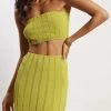 SHN Two Piece Sets Jasmyn Wide Rib Bandeau - Olive