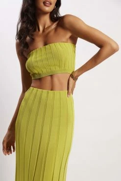 SHN Jasmyn Flute Midi Skirt - Olive Two Piece Sets 12 SHN Jasmyn Flute Midi Skirt - Olive Two Piece Sets