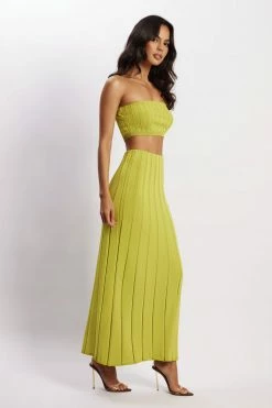 SHN Jasmyn Flute Midi Skirt - Olive Two Piece Sets 13 SHN Jasmyn Flute Midi Skirt - Olive Two Piece Sets