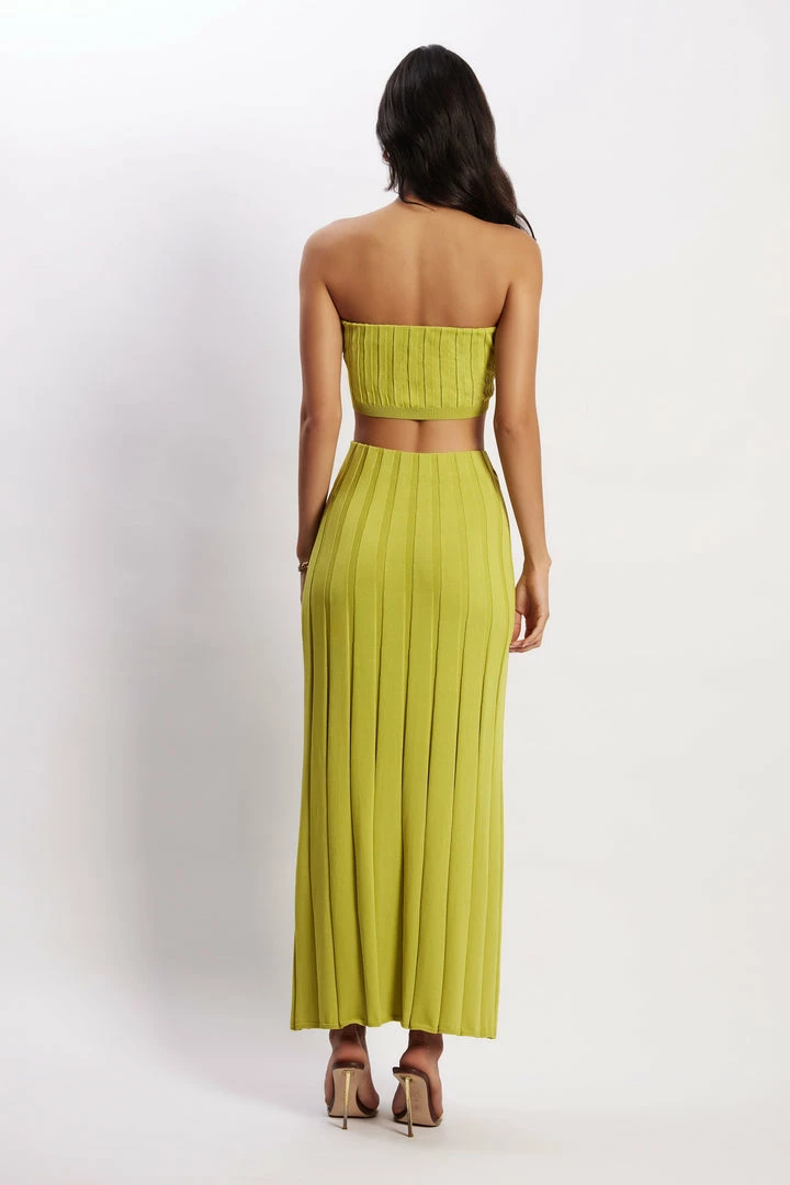 SHN Jasmyn Flute Midi Skirt - Olive Two Piece Sets 2 SHN Jasmyn Flute Midi Skirt - Olive Two Piece Sets