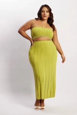 SHN Jasmyn Flute Midi Skirt - Olive Two Piece Sets 16 SHN Jasmyn Flute Midi Skirt - Olive Two Piece Sets