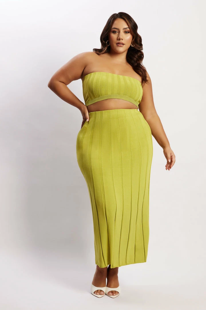 SHN Jasmyn Flute Midi Skirt - Olive Two Piece Sets 7 SHN Jasmyn Flute Midi Skirt - Olive Two Piece Sets