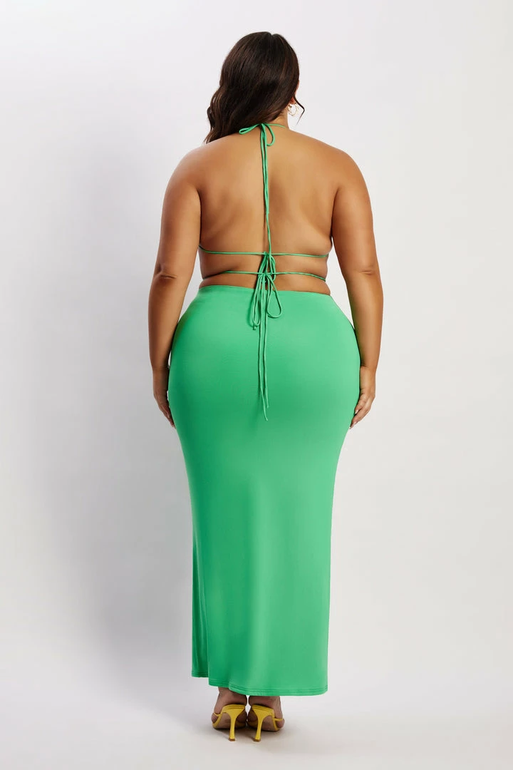 WXI Amber Ruched Maxi Skirt - Green 10 WXI Amber Ruched Maxi Skirt - Green