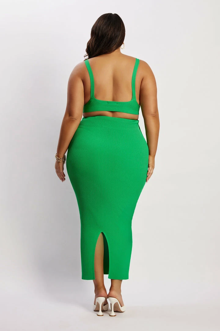 EMS Kaesha Twist Front Knit Top - Green Two Piece Sets 5 EMS Kaesha Twist Front Knit Top - Green Two Piece Sets