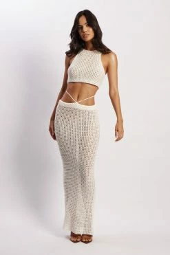 SKY Raquel Crochet Maxi Skirt - Cream 16 SKY Raquel Crochet Maxi Skirt - Cream