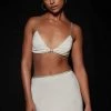 AMC Sweeney Diamante Bralette Top - Bone