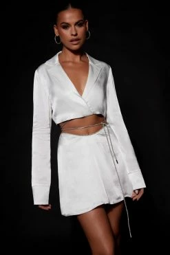 BSD Talulah Diamante Rope Shirt - White 10 BSD Talulah Diamante Rope Shirt - White