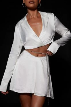 BSD Talulah Diamante Rope Shirt - White 8 BSD Talulah Diamante Rope Shirt - White