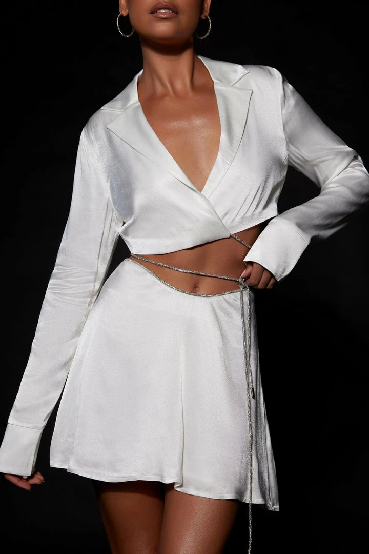 BSD Talulah Diamante Rope Shirt - White 3 BSD Talulah Diamante Rope Shirt - White