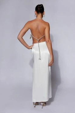 BSD Christie Diamante Rope Maxi Skirt - White Two Piece Sets