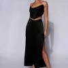 BSD Two Piece Sets Christie Diamante Rope Maxi Skirt - Black