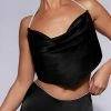 JLW Christie Diamante Rope Cowl Neck Top - Black Two Piece Sets