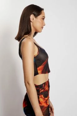 ROM Kiera Mesh Bralet - Abstract Floral