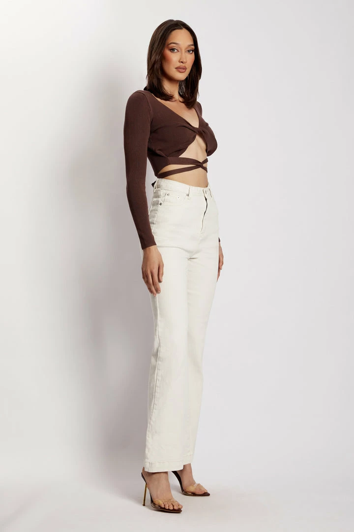 EMS Arzu Wrap Long Sleeve Crop - Chocolate 10 EMS Arzu Wrap Long Sleeve Crop - Chocolate