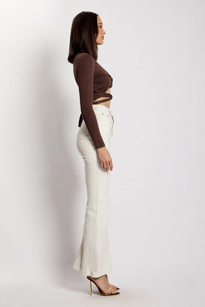EMS Arzu Wrap Long Sleeve Crop - Chocolate 9 EMS Arzu Wrap Long Sleeve Crop - Chocolate