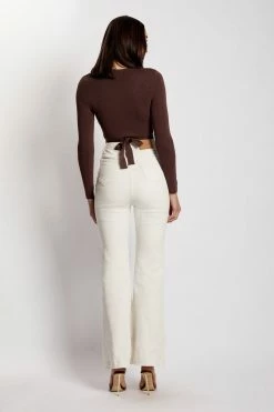 EMS Arzu Wrap Long Sleeve Crop - Chocolate 13 EMS Arzu Wrap Long Sleeve Crop - Chocolate