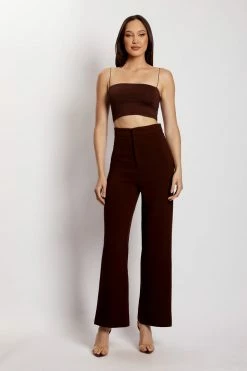 ROM All Bottoms Sofia Straight Leg Pants - Chocolate