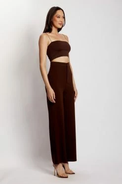 ROM All Bottoms Sofia Straight Leg Pants - Chocolate