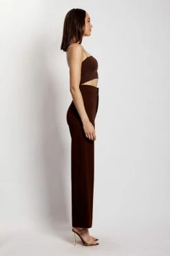 ROM All Bottoms Sofia Straight Leg Pants - Chocolate