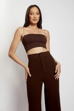 ROM All Bottoms Sofia Straight Leg Pants - Chocolate
