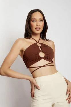 QNG Brooke Twill Kick Flare Pants - Champagne